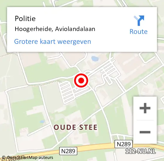 Locatie op kaart van de 112 melding: Politie Hoogerheide, Aviolandalaan op 7 april 2025 07:10