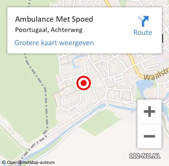 Locatie op kaart van de 112 melding: Ambulance Met Spoed Naar Poortugaal, Achterweg op 7 april 2025 17:33