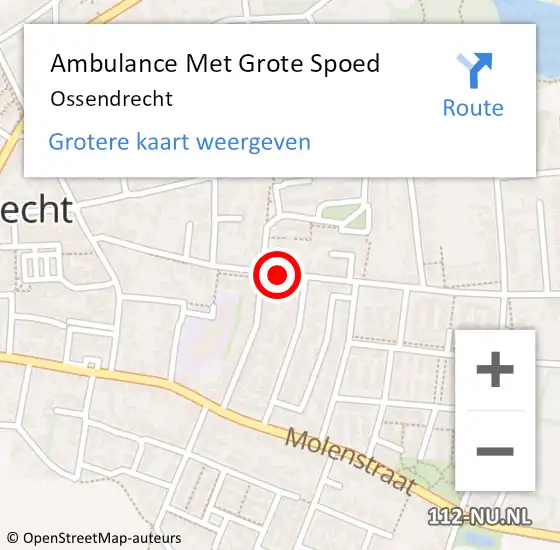 Locatie op kaart van de 112 melding: Ambulance Met Grote Spoed Naar Ossendrecht op 8 april 2025 14:58