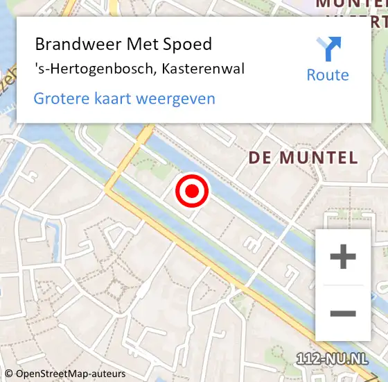 Locatie op kaart van de 112 melding: Brandweer Met Spoed Naar 's-Hertogenbosch, Kasterenwal op 9 april 2025 03:53
