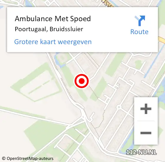 Locatie op kaart van de 112 melding: Ambulance Met Spoed Naar Poortugaal, Bruidssluier op 9 april 2025 14:37