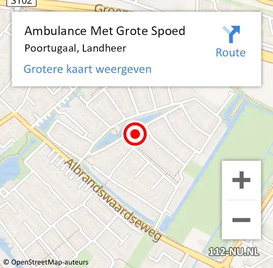 Locatie op kaart van de 112 melding: Ambulance Met Grote Spoed Naar Poortugaal, Landheer op 9 april 2025 15:52