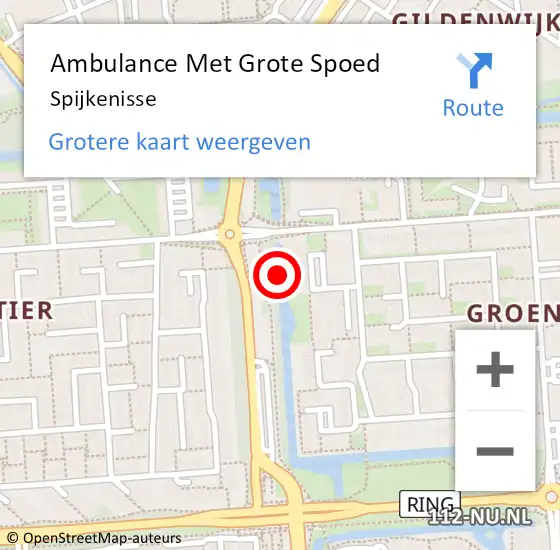 Locatie op kaart van de 112 melding: Ambulance Met Grote Spoed Naar Spijkenisse op 9 april 2025 19:14