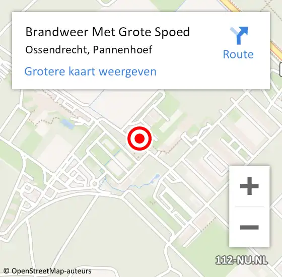 Locatie op kaart van de 112 melding: Brandweer Met Grote Spoed Naar Ossendrecht, Pannenhoef op 10 april 2025 18:10