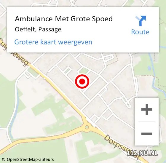 Locatie op kaart van de 112 melding: Ambulance Met Grote Spoed Naar Oeffelt, Passage op 13 november 2014 01:55