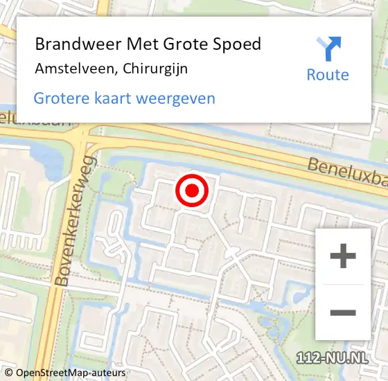 Locatie op kaart van de 112 melding: Brandweer Met Grote Spoed Naar Amstelveen, Chirurgijn op 11 april 2025 12:45