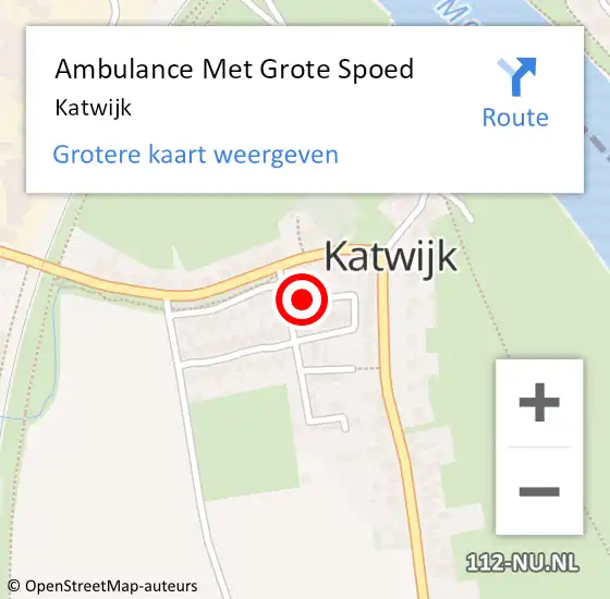 Locatie op kaart van de 112 melding: Ambulance Met Grote Spoed Naar Katwijk op 11 april 2025 15:38