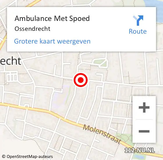 Locatie op kaart van de 112 melding: Ambulance Met Spoed Naar Ossendrecht op 11 april 2025 16:56