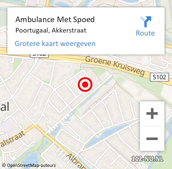 Locatie op kaart van de 112 melding: Ambulance Met Spoed Naar Poortugaal, Akkerstraat op 11 april 2025 17:36