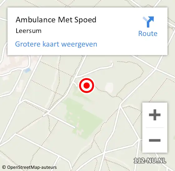 Locatie op kaart van de 112 melding: Ambulance Met Spoed Naar Leersum op 13 april 2025 10:28