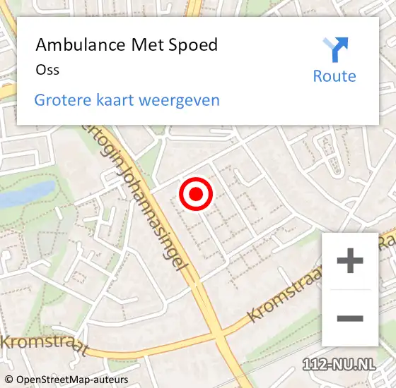 Locatie op kaart van de 112 melding: Ambulance Met Spoed Naar Oss op 13 april 2025 11:11