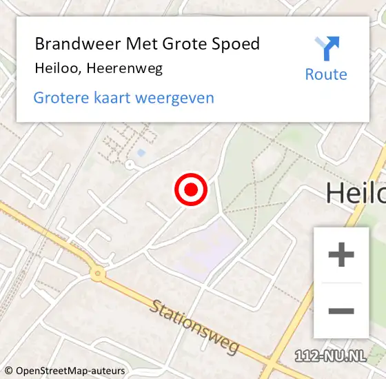 Locatie op kaart van de 112 melding: Brandweer Met Grote Spoed Naar Heiloo, Heerenweg op 13 april 2025 11:47