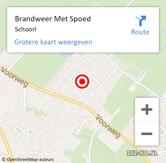 Locatie op kaart van de 112 melding: Brandweer Met Spoed Naar Schoorl op 13 april 2025 14:55