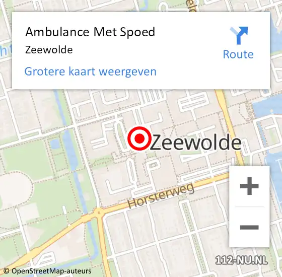 Locatie op kaart van de 112 melding: Ambulance Met Spoed Naar Zeewolde op 13 april 2025 16:31