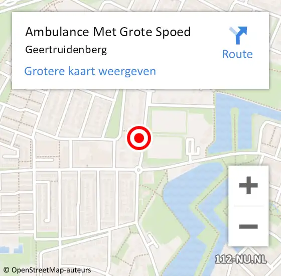 Locatie op kaart van de 112 melding: Ambulance Met Grote Spoed Naar Geertruidenberg op 14 april 2025 10:57