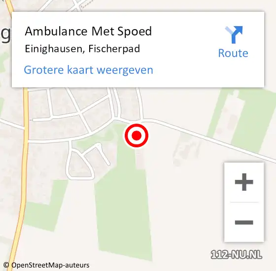 Locatie op kaart van de 112 melding: Ambulance Met Spoed Naar Einighausen, Fischerpad op 13 november 2014 12:26