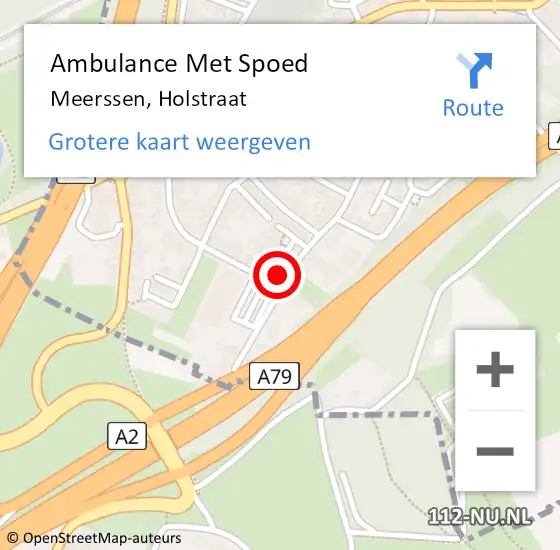 Locatie op kaart van de 112 melding: Ambulance Met Spoed Naar Meerssen, Holstraat op 13 november 2014 12:27