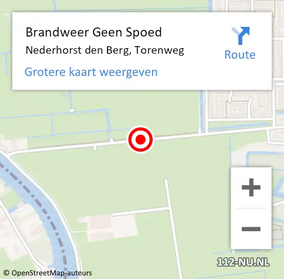 Locatie op kaart van de 112 melding: Brandweer Geen Spoed Naar Nederhorst den Berg, Torenweg op 13 november 2014 13:09