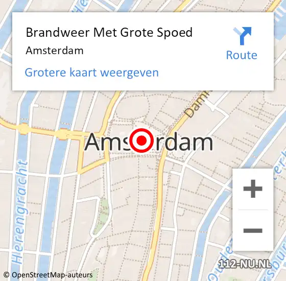 Locatie op kaart van de 112 melding: Brandweer Met Grote Spoed Naar Amsterdam op 15 april 2025 11:05