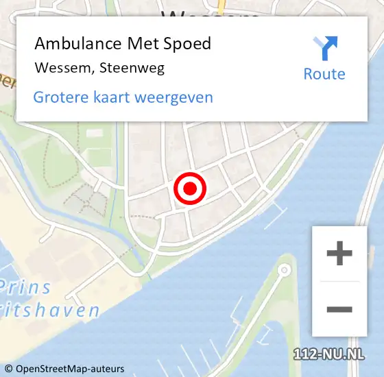 Locatie op kaart van de 112 melding: Ambulance Met Spoed Naar Wessem, Steenweg op 15 april 2025 14:01