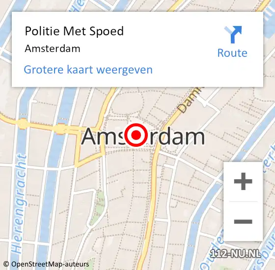 Locatie op kaart van de 112 melding: Politie Met Spoed Naar Amsterdam op 15 april 2025 16:04
