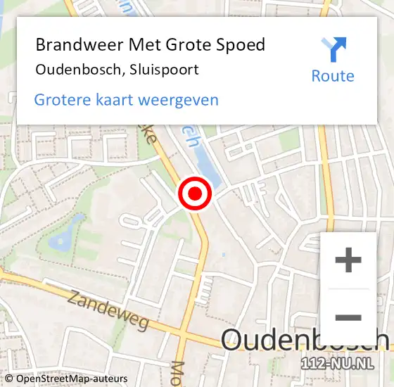 Locatie op kaart van de 112 melding: Brandweer Met Grote Spoed Naar Oudenbosch, Sluispoort op 14 november 2014 13:24