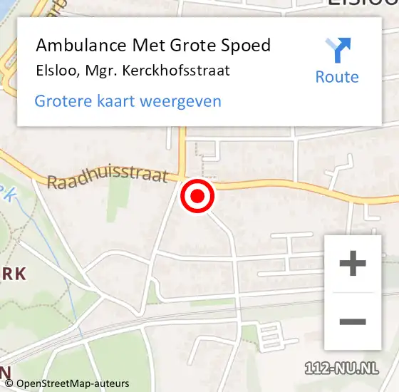 Locatie op kaart van de 112 melding: Ambulance Met Grote Spoed Naar Elsloo, Mgr. Kerckhofsstraat op 14 november 2014 16:01