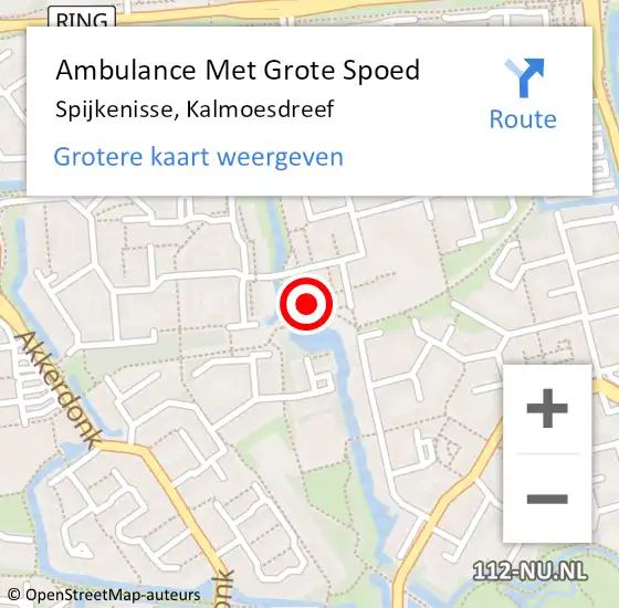 Locatie op kaart van de 112 melding: Ambulance Met Grote Spoed Naar Spijkenisse, Kalmoesdreef op 27 april 2025 14:05