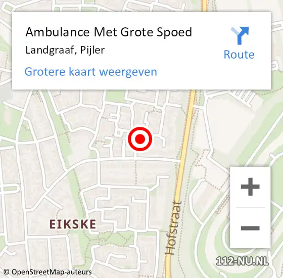 Locatie op kaart van de 112 melding: Ambulance Met Grote Spoed Naar Landgraaf, Pijler op 14 november 2014 19:28