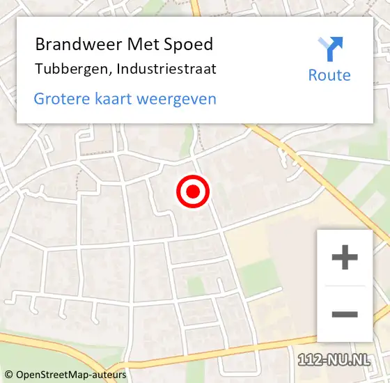 Locatie op kaart van de 112 melding: Brandweer Met Spoed Naar Tubbergen, Industriestraat op 14 november 2014 20:02