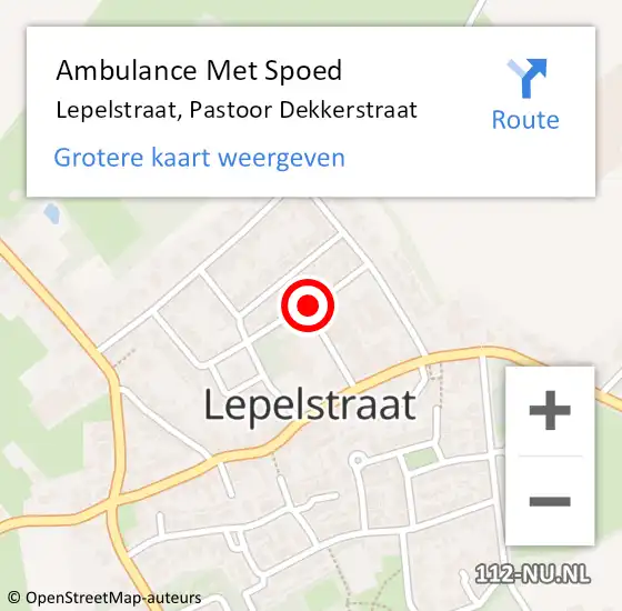 Locatie op kaart van de 112 melding: Ambulance Met Spoed Naar Lepelstraat, Pastoor Dekkerstraat op 14 november 2014 20:45