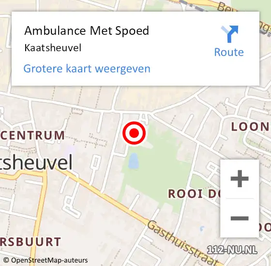Locatie op kaart van de 112 melding: Ambulance Met Spoed Naar Kaatsheuvel op 29 april 2025 22:00