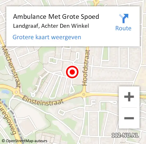 Locatie op kaart van de 112 melding: Ambulance Met Grote Spoed Naar Landgraaf, Achter Den Winkel op 15 november 2014 08:20