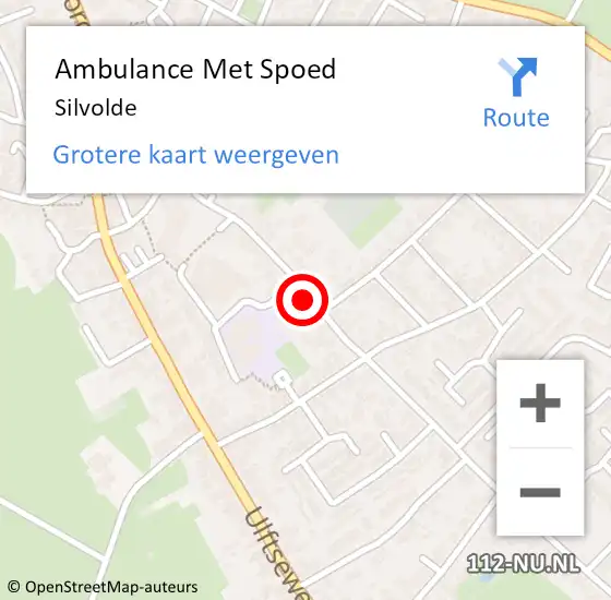 Locatie op kaart van de 112 melding: Ambulance Met Spoed Naar Silvolde op 4 mei 2025 23:22
