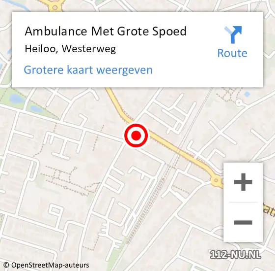 Locatie op kaart van de 112 melding: Ambulance Met Grote Spoed Naar Heiloo, Westerweg op 6 mei 2025 02:35