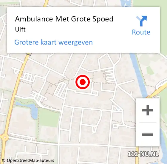 Locatie op kaart van de 112 melding: Ambulance Met Grote Spoed Naar Ulft op 7 mei 2025 10:25