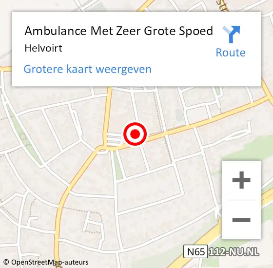 Locatie op kaart van de 112 melding: Ambulance Met Zeer Grote Spoed Naar Helvoirt op 7 mei 2025 10:29