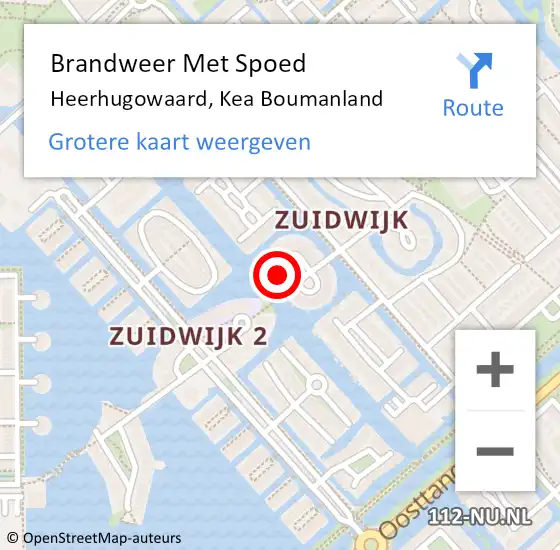 Locatie op kaart van de 112 melding: Brandweer Met Spoed Naar Heerhugowaard, Kea Boumanland op 9 mei 2025 19:33