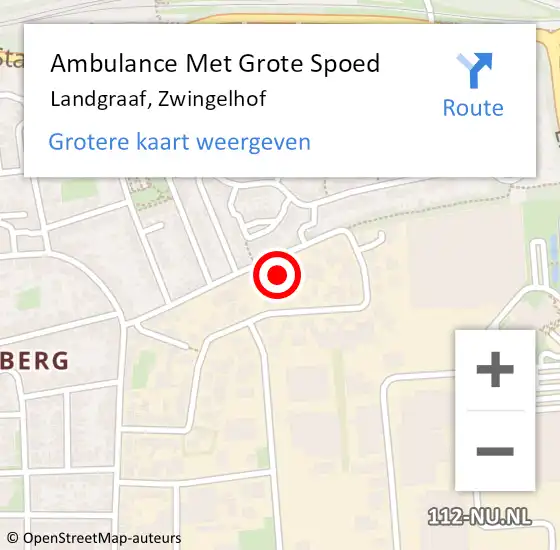 Locatie op kaart van de 112 melding: Ambulance Met Grote Spoed Naar Landgraaf, Dom Werdenstraat op 16 november 2014 10:48