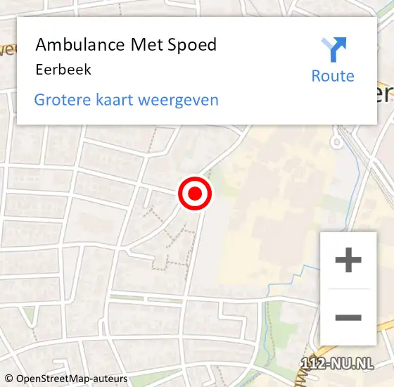 Locatie op kaart van de 112 melding: Ambulance Met Spoed Naar Eerbeek op 10 mei 2025 18:30