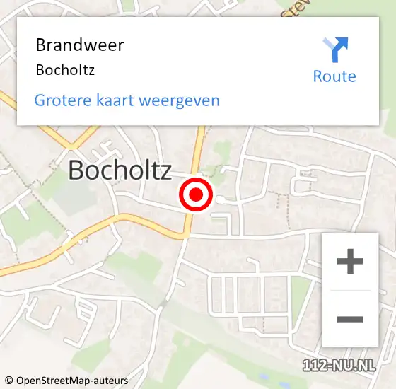 Locatie op kaart van de 112 melding: Brandweer Bocholtz op 10 mei 2025 22:57