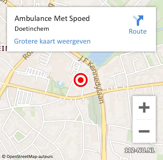 Locatie op kaart van de 112 melding: Ambulance Met Spoed Naar Doetinchem op 11 mei 2025 08:54