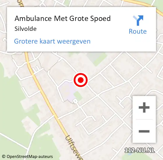 Locatie op kaart van de 112 melding: Ambulance Met Grote Spoed Naar Silvolde op 11 mei 2025 12:13