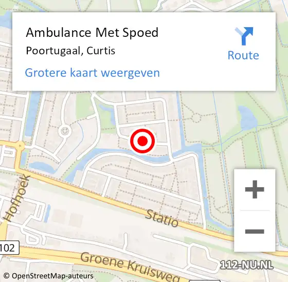 Locatie op kaart van de 112 melding: Ambulance Met Spoed Naar Poortugaal, Curtis op 11 mei 2025 19:45