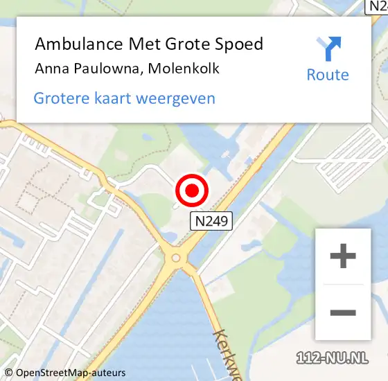 Locatie op kaart van de 112 melding: Ambulance Met Grote Spoed Naar Anna Paulowna, Molenkolk op 12 mei 2025 15:57