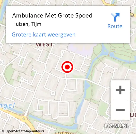 Locatie op kaart van de 112 melding: Ambulance Met Grote Spoed Naar Huizen, Tijm op 16 november 2014 23:51