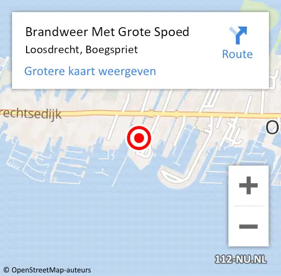 Locatie op kaart van de 112 melding: Brandweer Met Grote Spoed Naar Loosdrecht, Boegspriet op 15 mei 2025 15:30