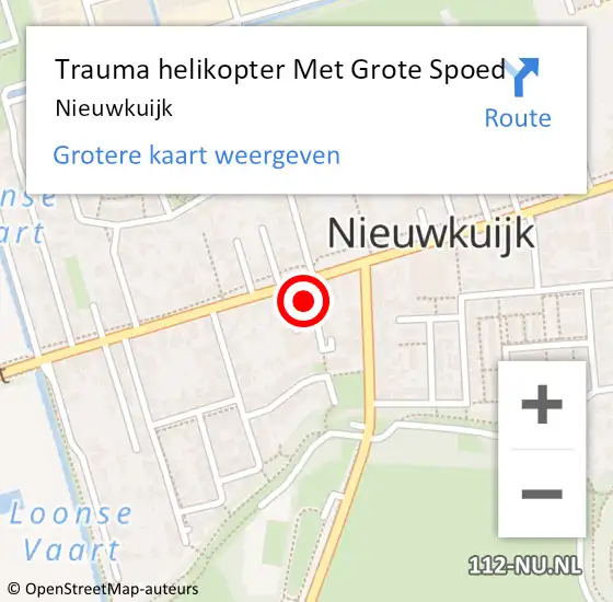 Locatie op kaart van de 112 melding: Trauma helikopter Met Grote Spoed Naar Nieuwkuijk op 15 mei 2025 18:24