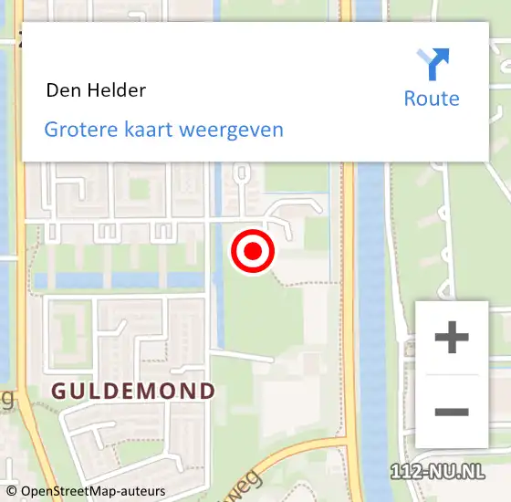 Locatie op kaart van de 112 melding:  Den Helder op 15 mei 2025 20:12