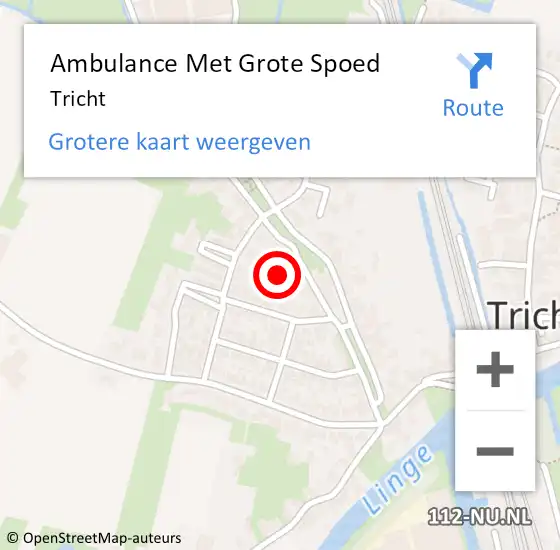 Locatie op kaart van de 112 melding: Ambulance Met Grote Spoed Naar Tricht op 15 mei 2025 20:52